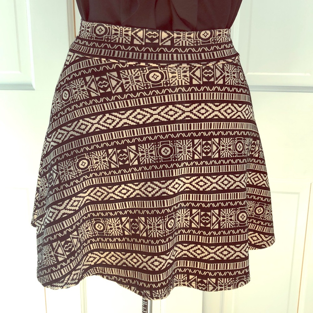 Pattern mini skirt, Aztec